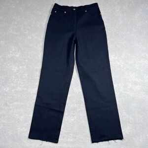 St. John Sport by Marie Gray Pants Womens 6 Black High Rise Straight Leg Raw Hem